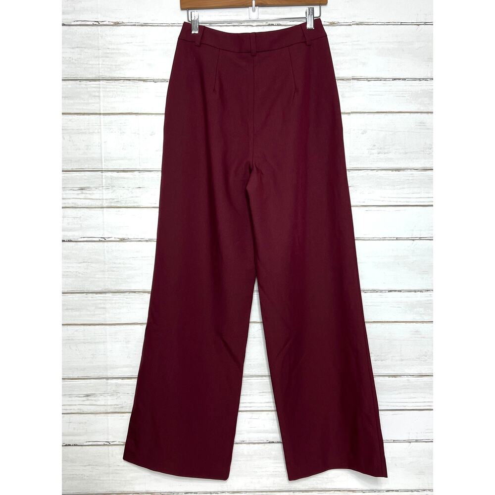 Commense Burgundy Wide Leg Dress Pants Size Small High Rise Career Office - Picture 2 of 9